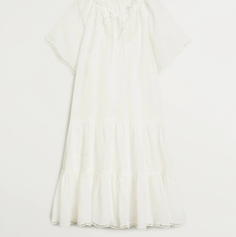 🔥Last 1🔥MANGO Embroidered cotton flare dress - Picture 7 of 8